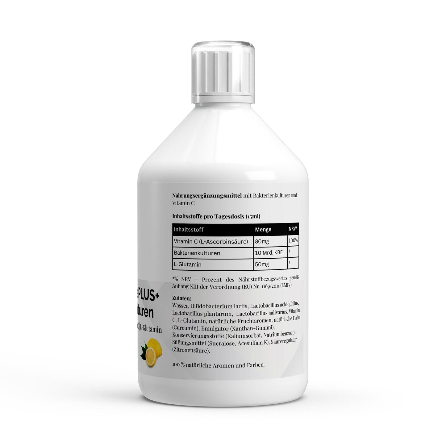 Vita Balance PLUS+  Бактериални култури - 33 веган лимонови шота - 500 мл