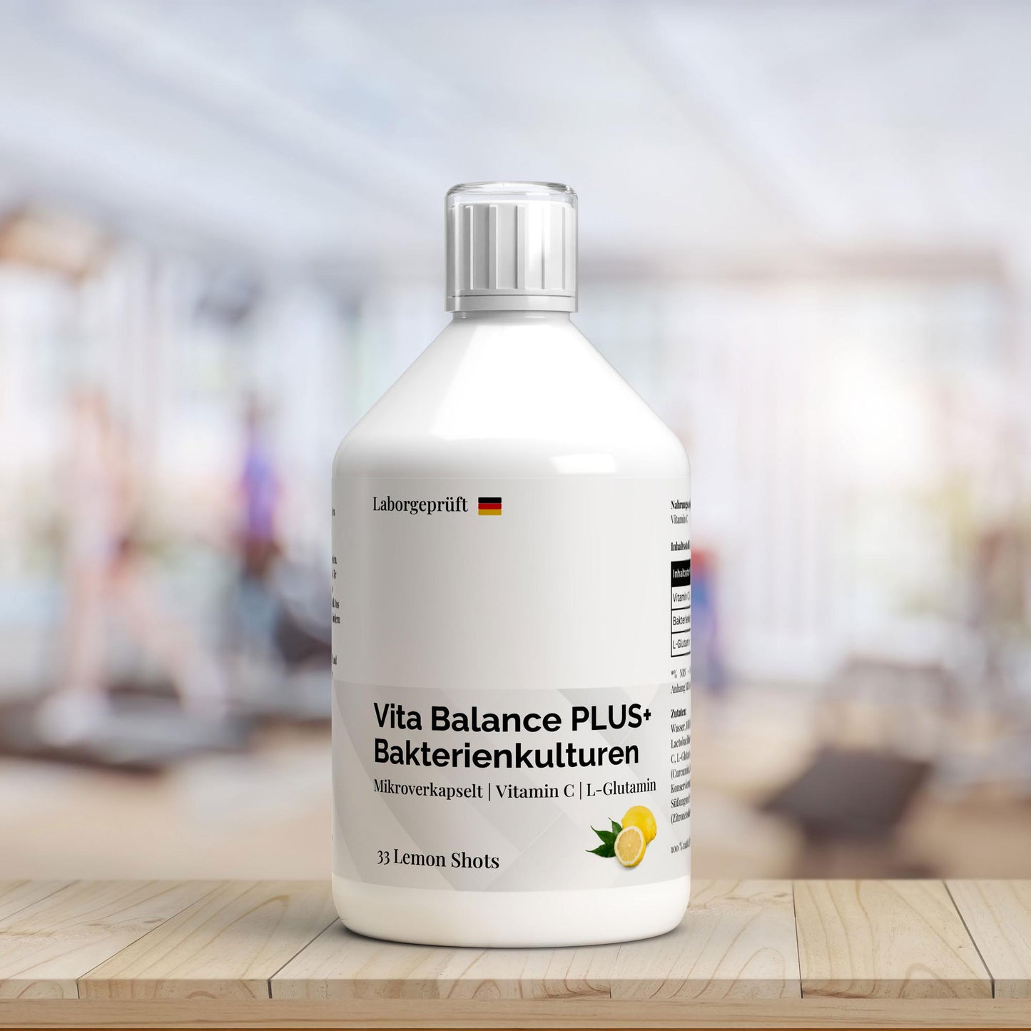 Vita Balance PLUS+  Бактериални култури - 33 веган лимонови шота - 500 мл