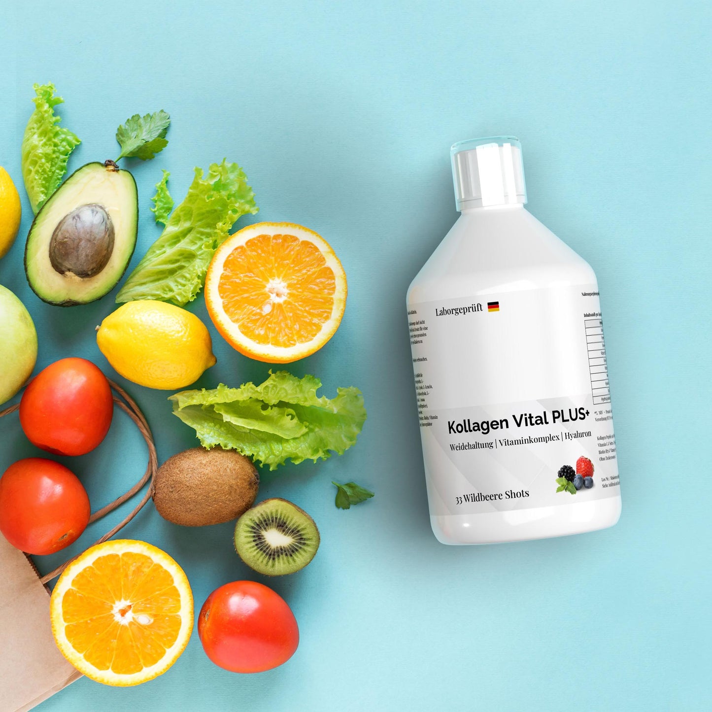 Collagen Vital PLUS+ Shots - Waldbeeren - 500 ml