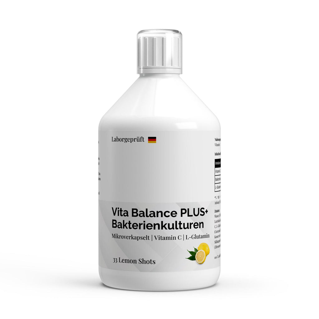 Vita Balance PLUS+  Бактериални култури - 33 веган лимонови шота - 500 мл