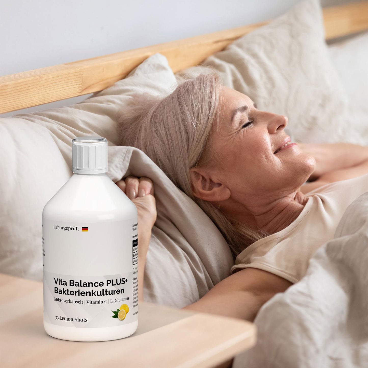 Vita Balance PLUS+  Бактериални култури - 33 веган лимонови шота - 500 мл