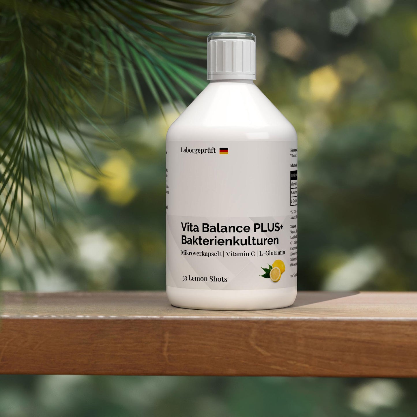 Vita Balance PLUS+  Бактериални култури - 33 веган лимонови шота - 500 мл